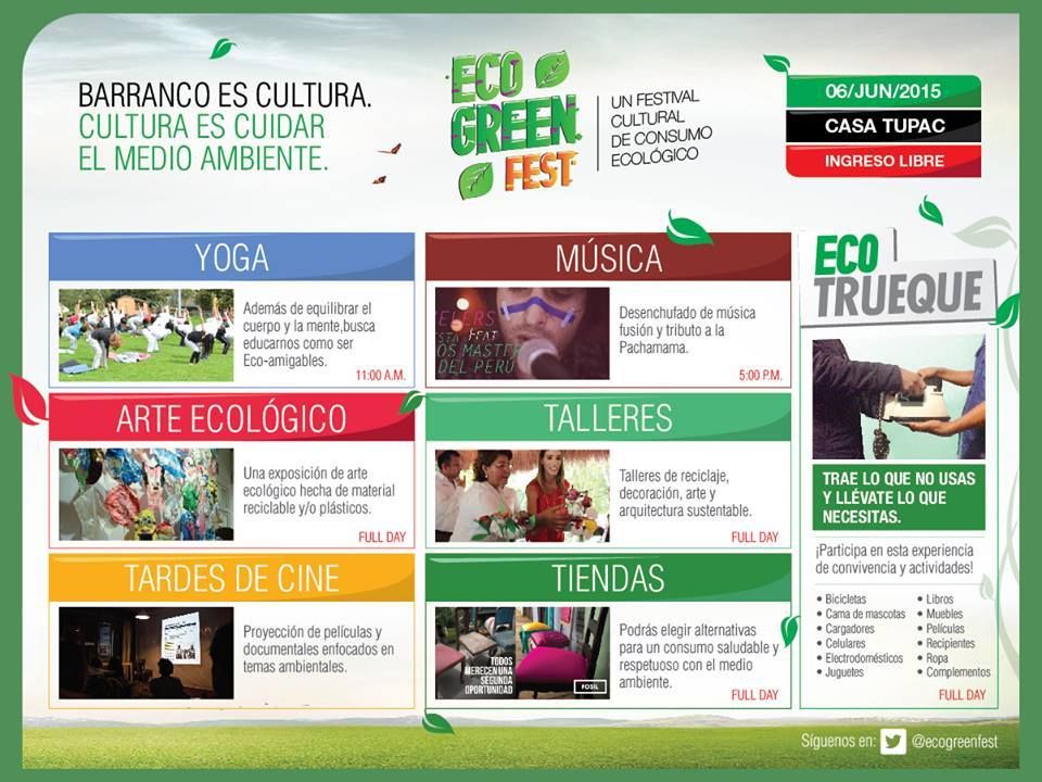 No te pierdas el Eco Green Fest este 6 de junio – Cambia.pe